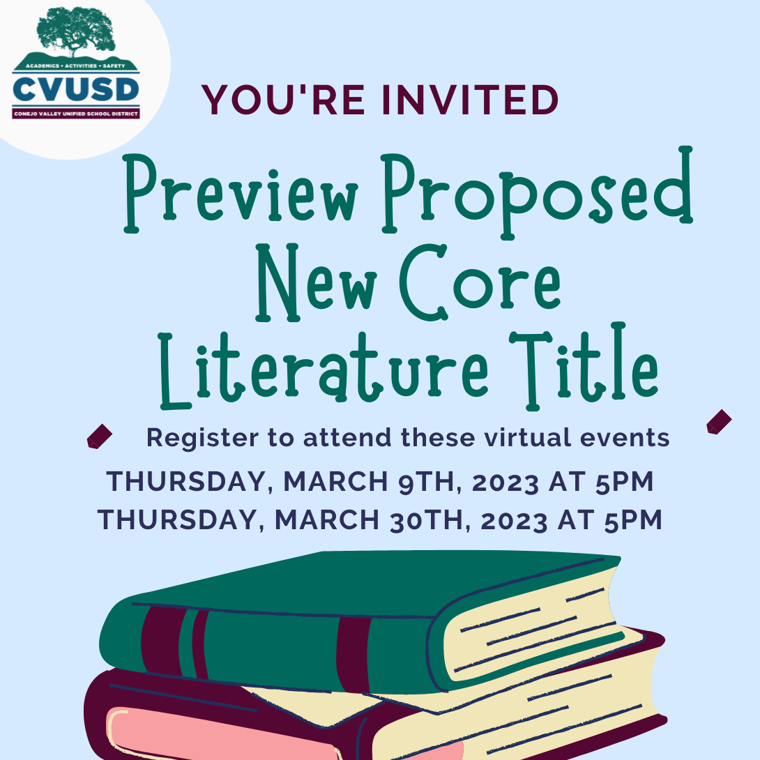  Save the Dates: Virtual Preview Nights for New Proposed Core Literature Titles